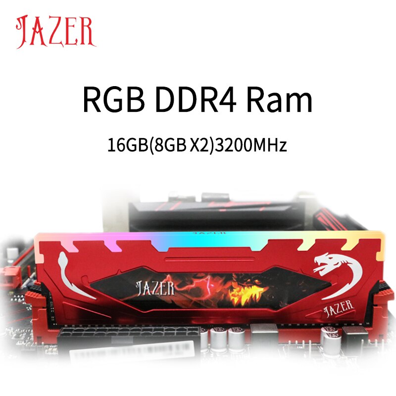 JAZER RGB RAM, 3200MHz, 3600MHz, DDR4 DIMM ޸..